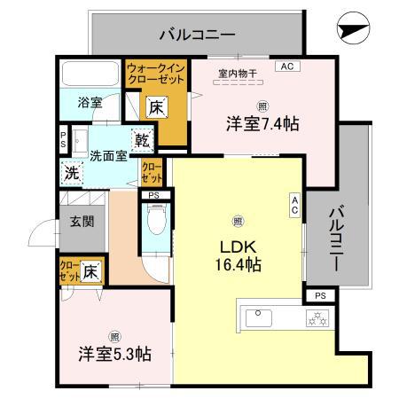 （仮称）Ｄ－ＲＯＯＭ高槻市寿町 間取り