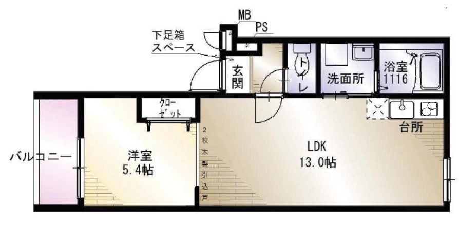 フジパレス桜井四丁目Ａ棟 間取り