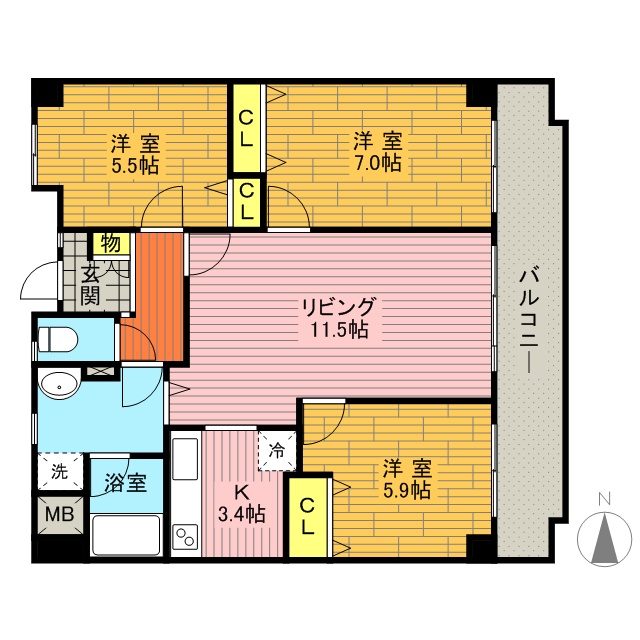 モナヴェイル 間取り