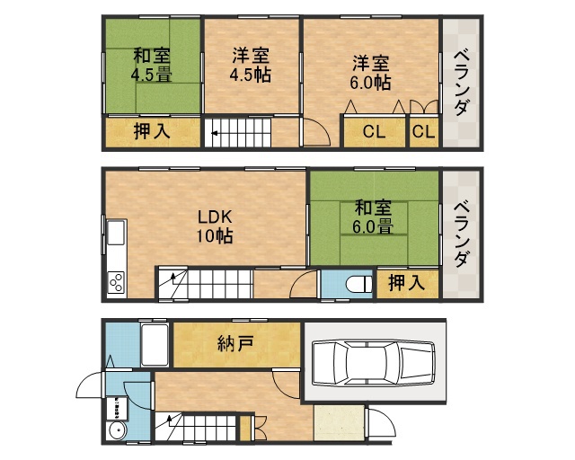 久保田貸家 間取り