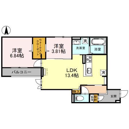 Ｄ－ｒｅｓｉｄｅｎｃｅ八幡町 間取り