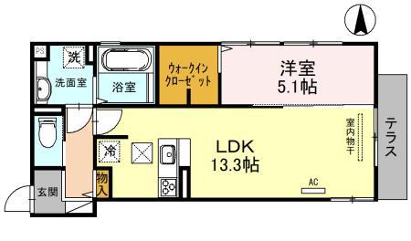 Ｄ－ｒｅｓｉｄｅｎｃｅ　別所中の町 間取り
