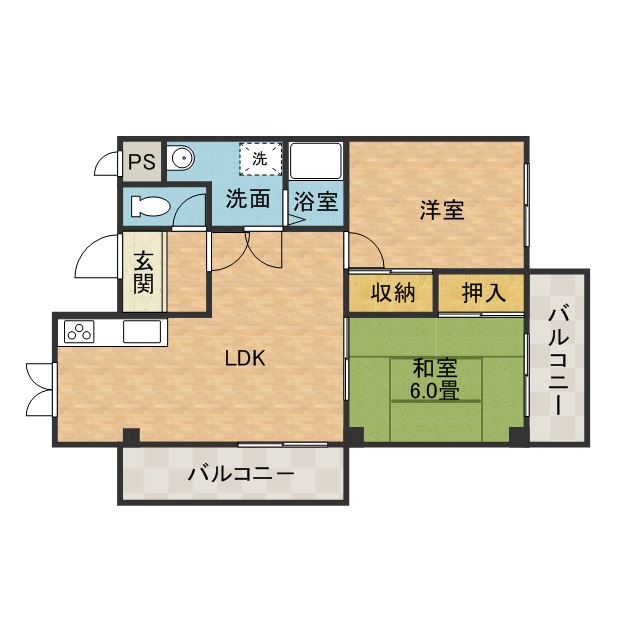 サンローゼＭＩＹＡＴＡ 間取り