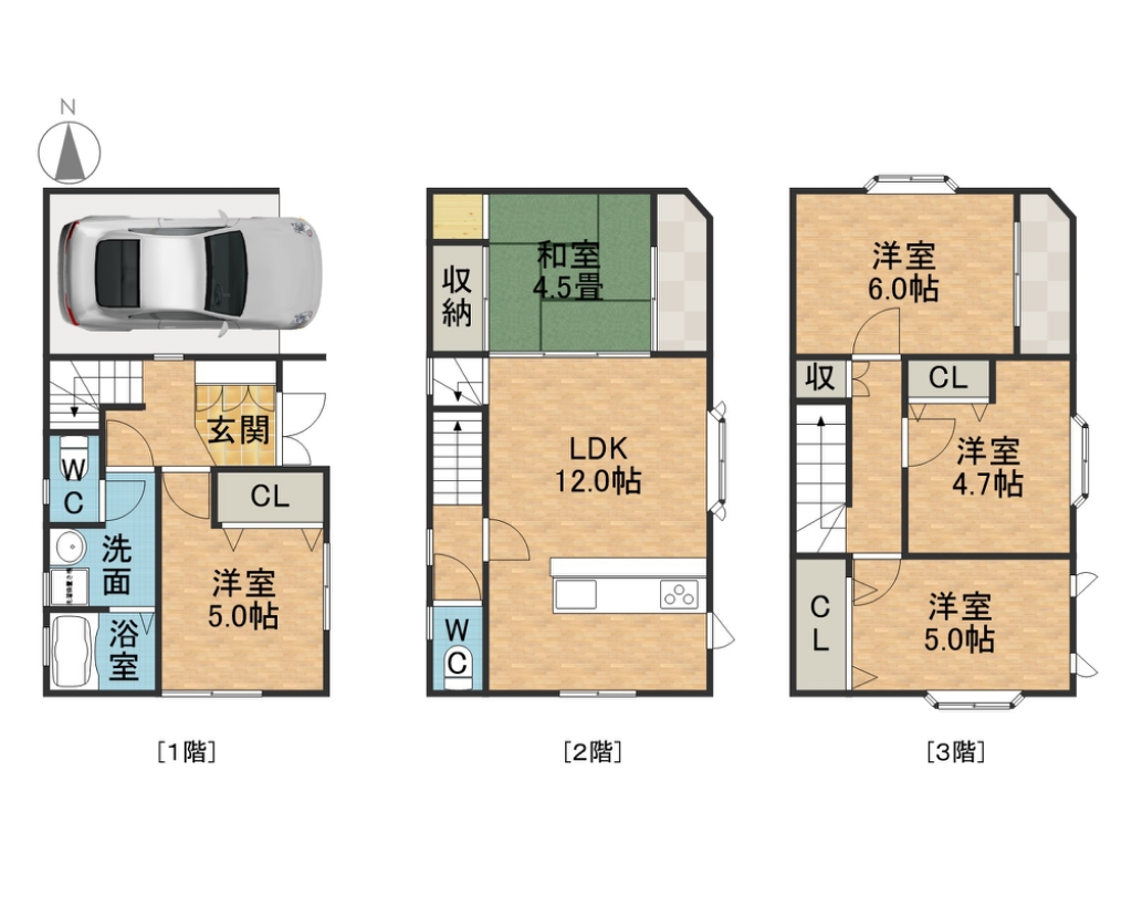 京口町戸建（６－１６） 間取り