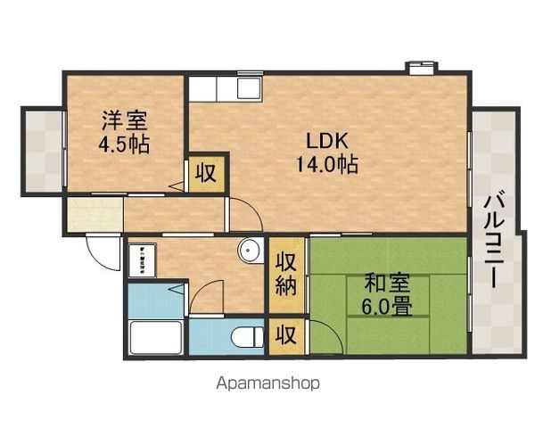 アルカディア真上台　Ａ棟 間取り