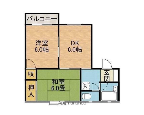 奥田ハイツＡ棟 間取り