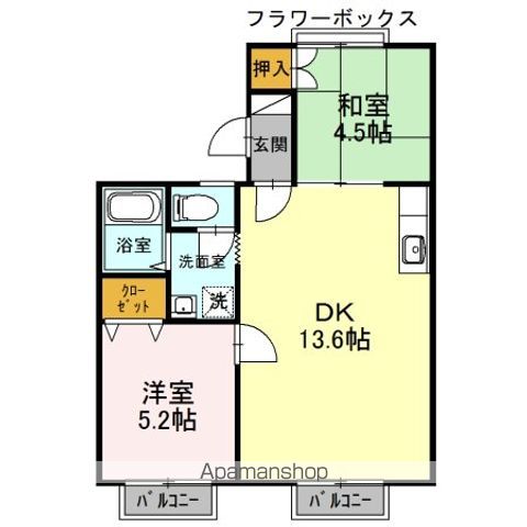 高井ハイツＢ棟 間取り