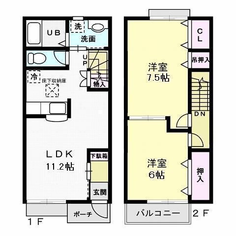 カーサボヌール　Ⅱ 間取り