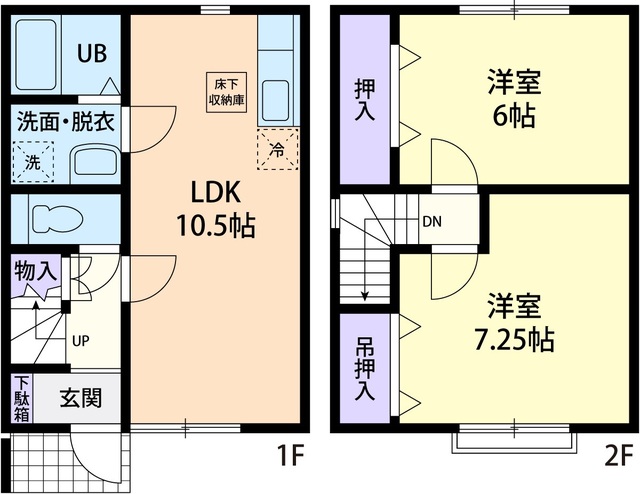 ラポールＩＷＡＩ　Ⅱ 間取り