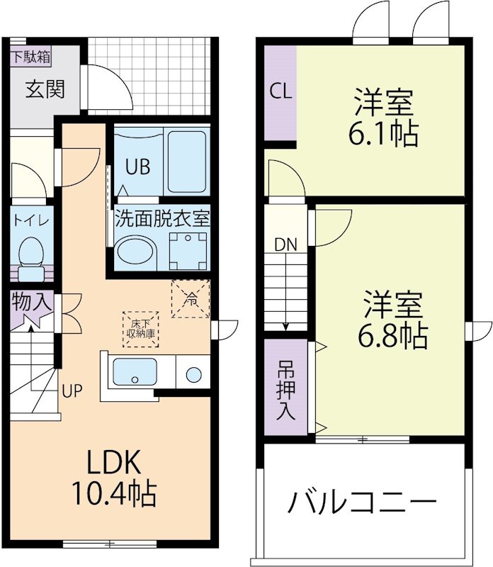 Ｌａ　Ｐｏｉｒｅ（ラ　プワール）Ａ 間取り