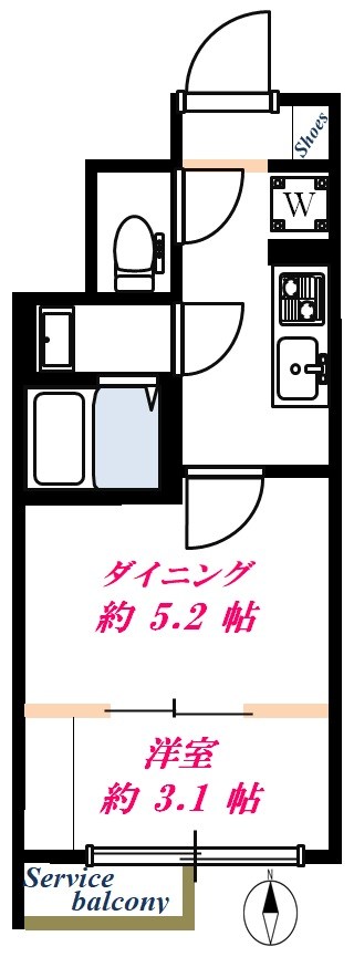 グローリオシェルト武蔵小杉 II 間取り