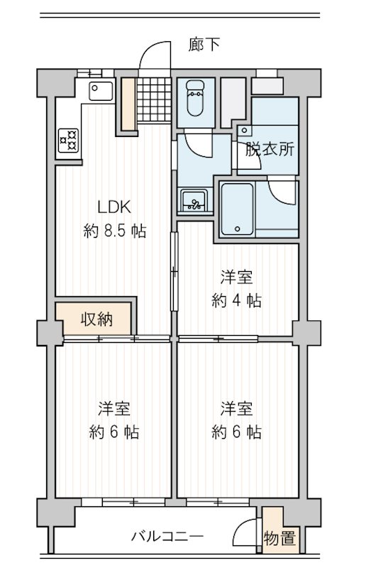 新森小路コーポ 間取り