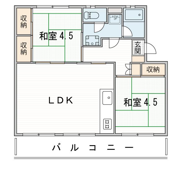 釈尊寺第一住宅７号棟 間取り