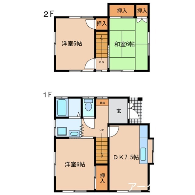 ファミーユHIROTA　B号室 間取り