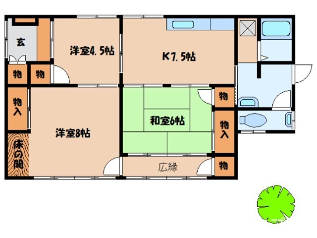 梅本様貸家（中津３） 間取り