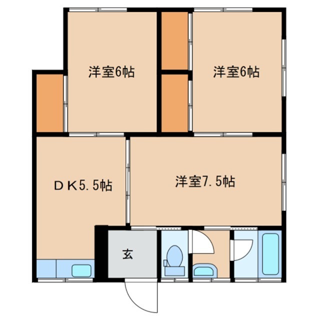 宇佐川ハイツ 間取り