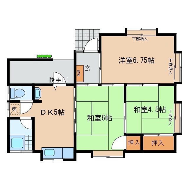村本様貸家　D 間取り