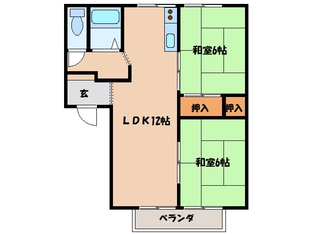 ビレッジＦ２番館 間取り