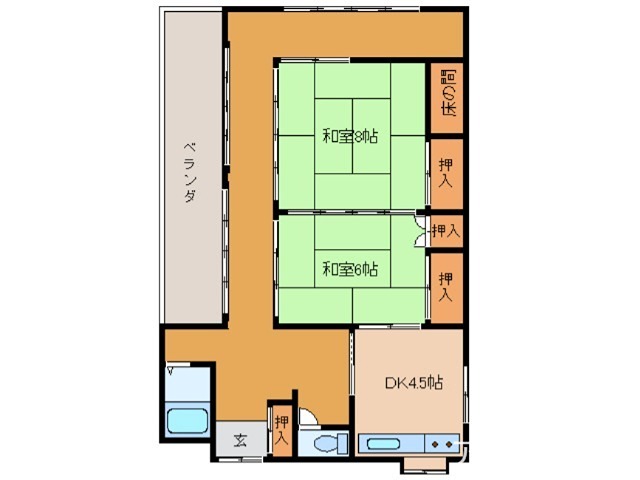 中川様貸家（南岩国） 間取り