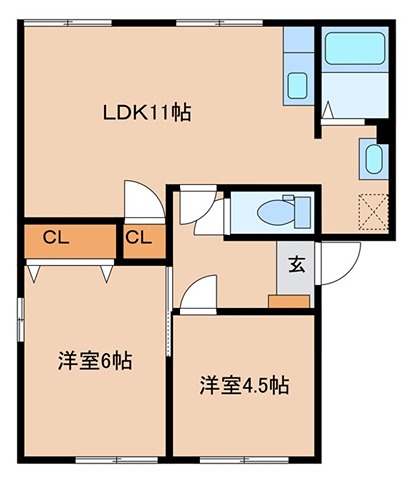 コーポ守常Ⅰ 間取り