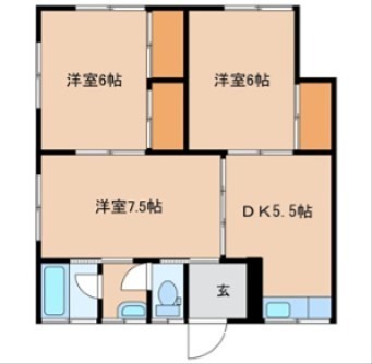 宇佐川ハイツ 間取り