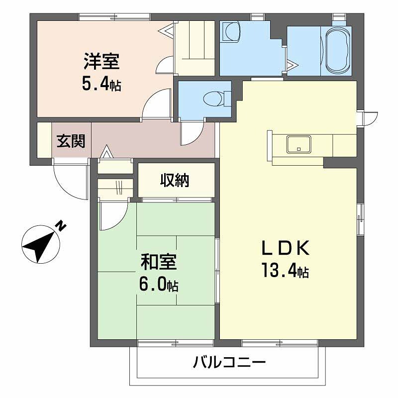 シャーメゾン黒川　B棟 間取り