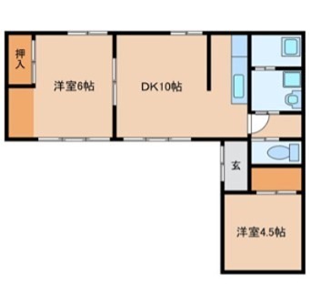 室の木町貸家 間取り