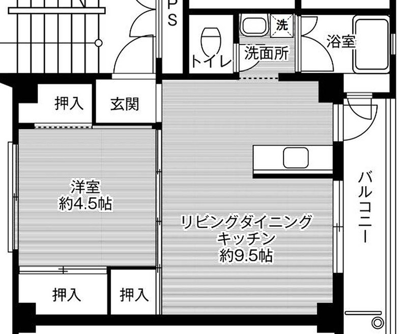 ビレッジハウス玖珂2号棟 間取り