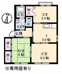バリュージュ新町　B棟 間取り
