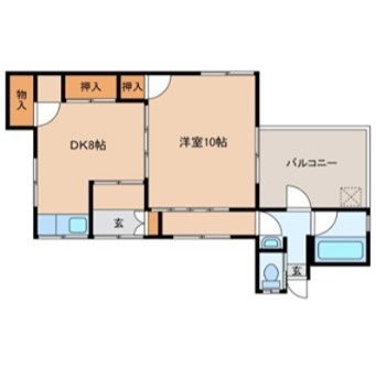 村松様川西貸家(平屋) 間取り