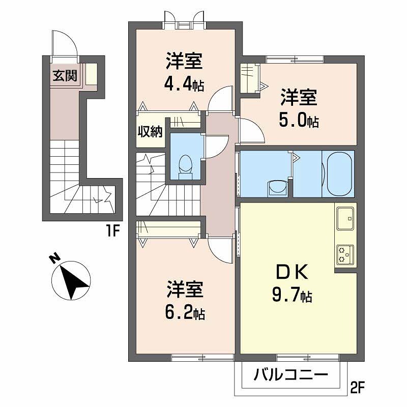 サングランデ　Ｂ棟 間取り