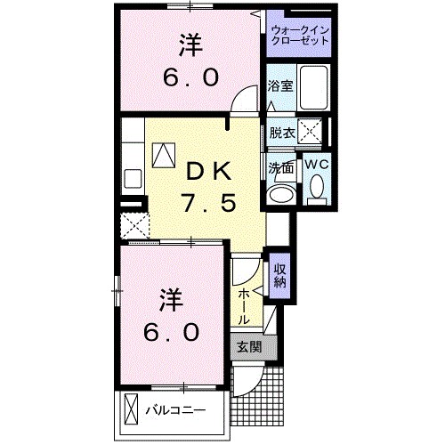 Ｆｏｎｔａｉｎｅ和木Ⅱ 間取り