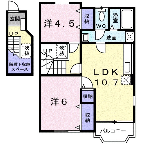 フレーズアンソレイエＣ棟 間取り