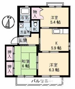 バリュージュ新町　B棟 間取り