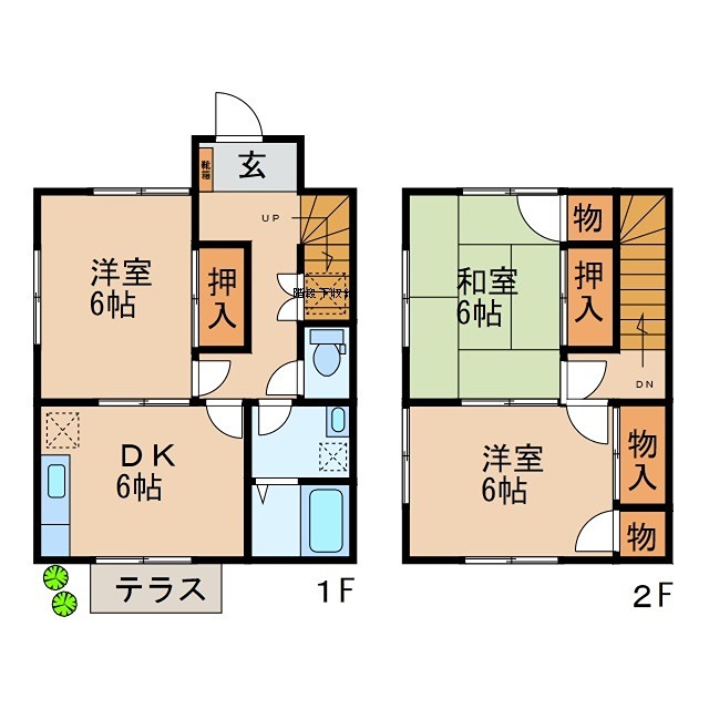 平田3丁目貸家（平田3-20-2） 間取り