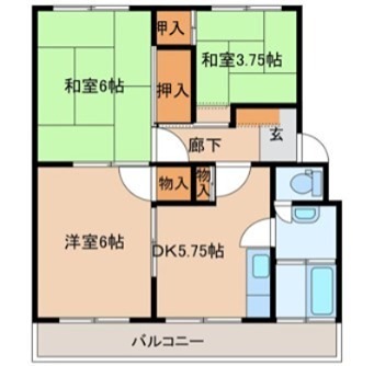 アースマンション花岡 間取り