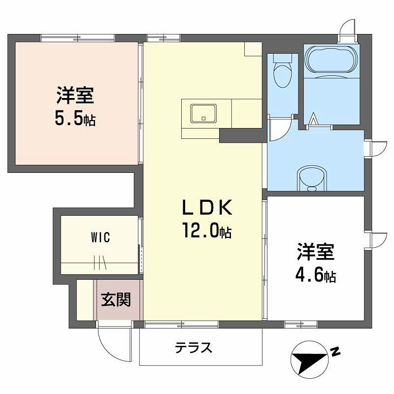 ヴィラ名水　Ａ棟 間取り