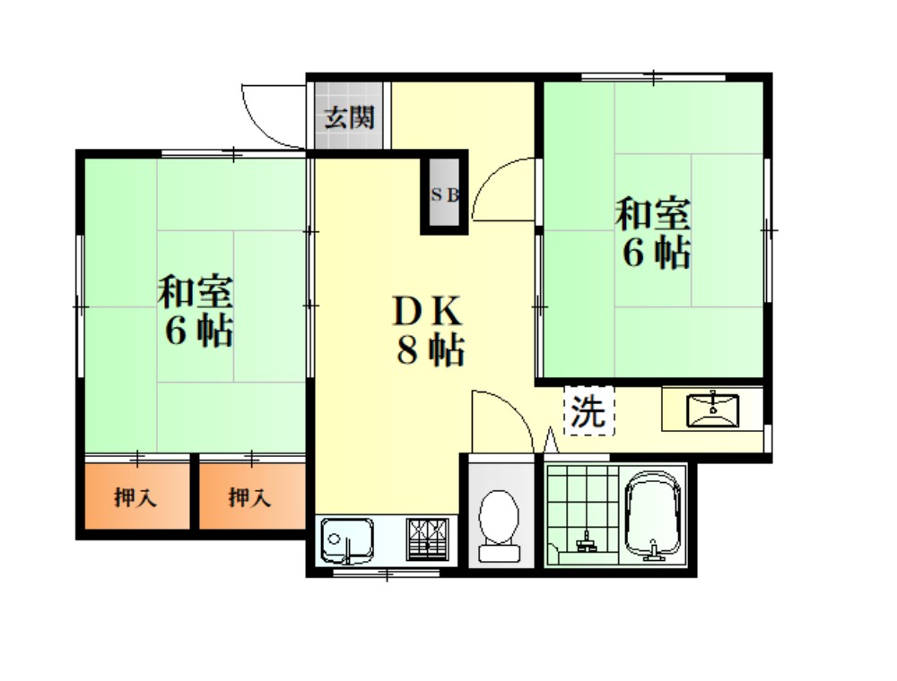 坂本町四丁目アパート 間取り図