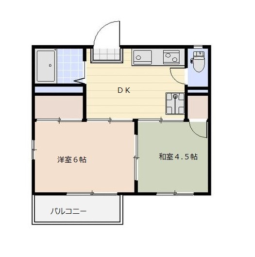 アルブル　Ⅰ 202号室 間取り