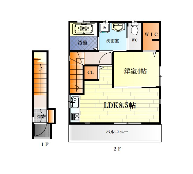 メッセリア 201号室 間取り