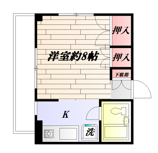 まめやビル 201号室 間取り
