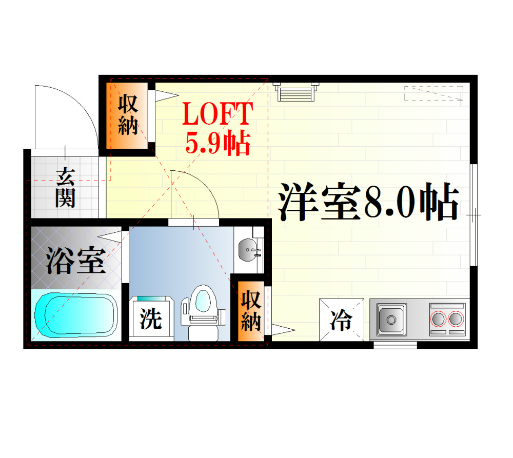 プリマ十六番館 202号室 間取り