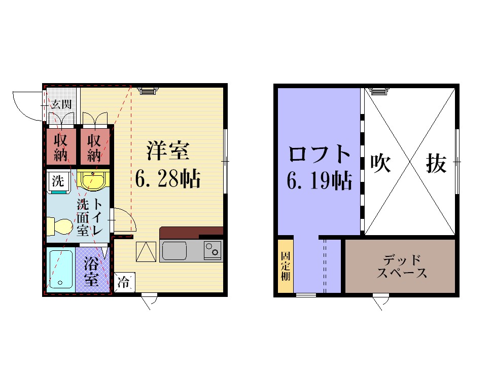 プリマ八番館 103号室 間取り