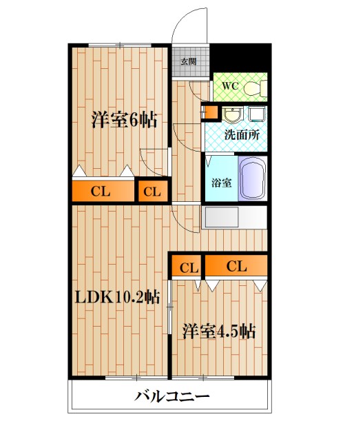 スカイコーポ・かもい 間取り図