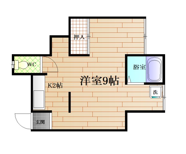 衣笠栄町サカイアパート 101号室 間取り