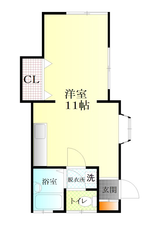 marine heights 101号室 間取り