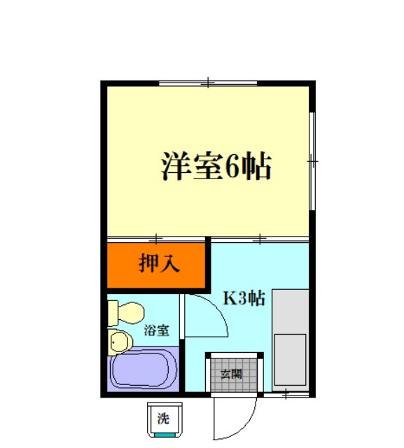清水ハイツ 101号室 間取り