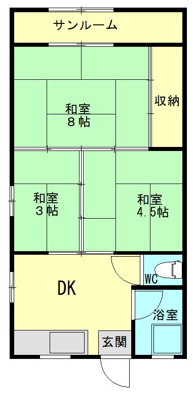 toyokomansion A-3号室 間取り