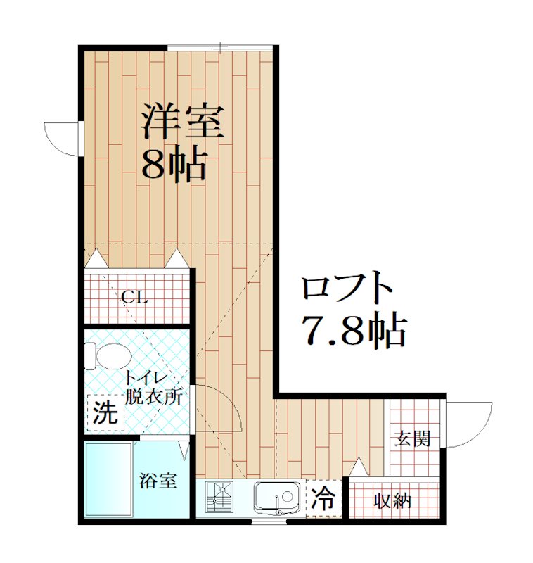 プリマ十弐番館 203号室 間取り