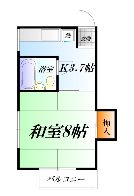 金沢アパート 202号室 間取り